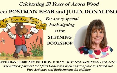 Julia Donaldson Book Signing with POSTMAN BEAR! February 2019